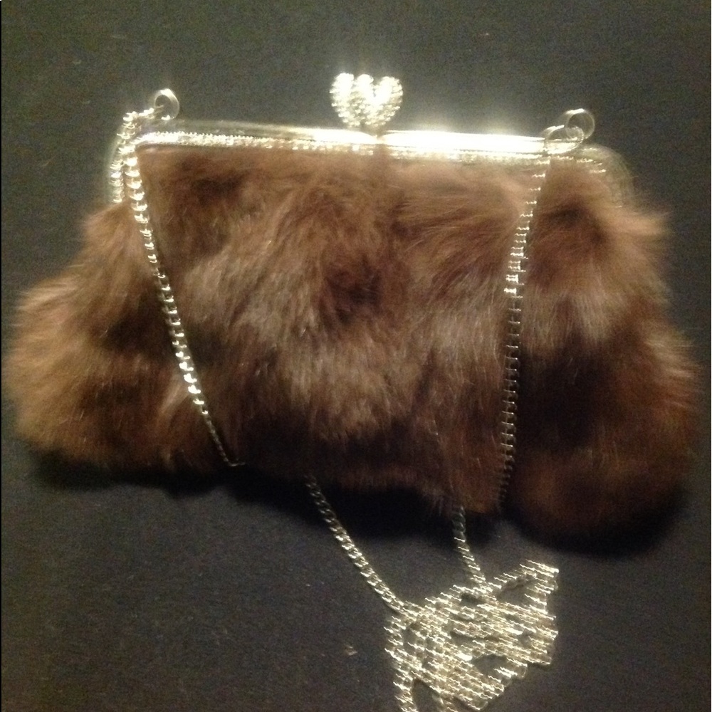 NWT fur mini bag